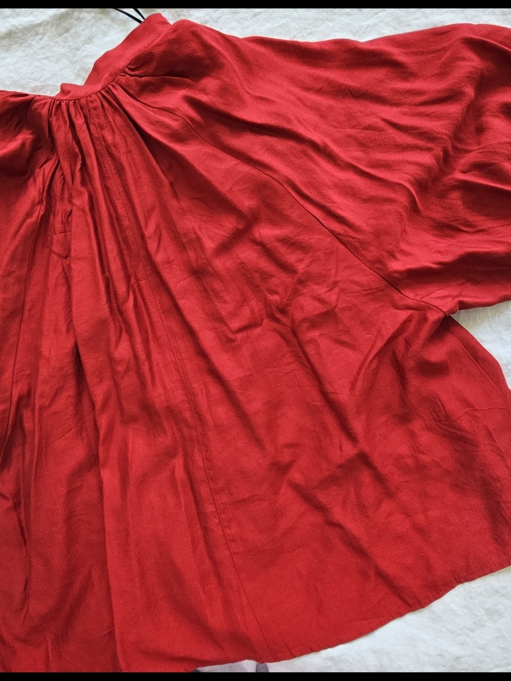 H&M Red Long-Sleeve Peasant Blouse Size L - Picture 7 of 7